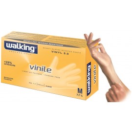 Guanti monouso in vinile senza polvere, WALKING